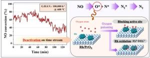 Direct NO decomposition over Rh-supported catalysts for exhaust emission control